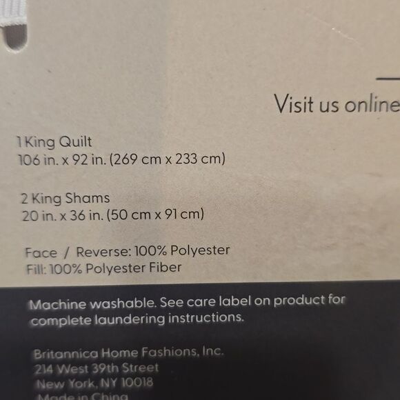 Koolaburra By Ugg Koolawash King Quilt Set w/Shams- Stucco - Picture 5 of 5